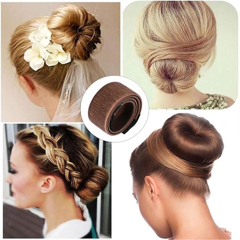 FORESRUM 4 Count Magic Hair Donut Bun Makers-Coffee for Women and Kids - Image 5